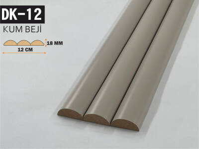 DK-12 Oval Mdf Lambri Duvar Paneli 12cmx278cm-KUM BEJİ - 1