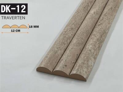 DK-12 Oval Mdf Lambri Duvar Paneli 12cmx278cm-TRAVERTEN - 1