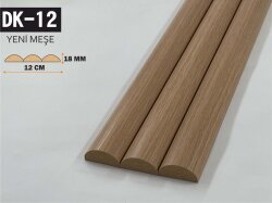 DK-12 Oval Mdf Lambri Duvar Paneli 12cmx278cm-YENİ MEŞE - DEKORCUM