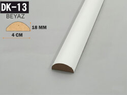 DK-13 Oval Dekoratif Mdf Duvar Çıtası 4cmx278cm-BEYAZ - DEKORCUM