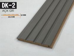 DK-2 Mdf Lambri Duvar Paneli 13.3cmx278cm-AÇIK GRİ - DEKORCUM