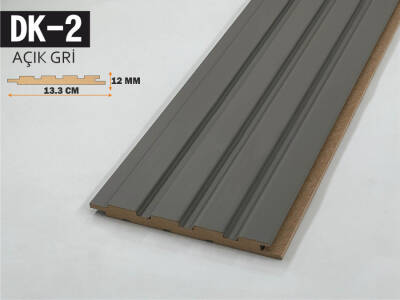 DK-2 Mdf Lambri Duvar Paneli 13.3cmx278cm-AÇIK GRİ - 1