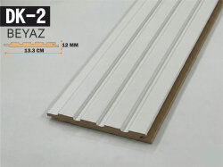 DK-2 Mdf Lambri Duvar Paneli 13.3cmx278cm-BEYAZ - DEKORCUM