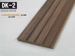 DK-2 Mdf Lambri Duvar Paneli 13.3cmx278cm-GOLD CEVİZ - DEKORCUM