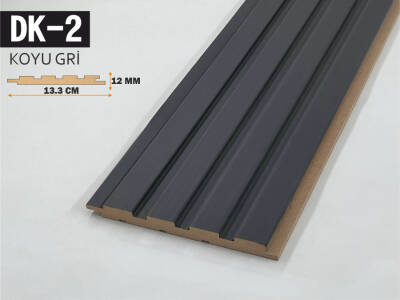 DK-2 Mdf Lambri Duvar Paneli 13.3cmx278cm-KOYU GRİ - 1
