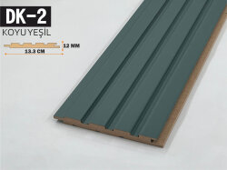 DK-2 Mdf Lambri Duvar Paneli 13.3cmx278cm-KOYU YEŞİL - DEKORCUM