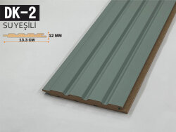 DK-2 Mdf Lambri Duvar Paneli 13.3cmx278cm-SU YEŞİLİ - DEKORCUM