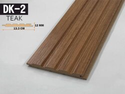 DK-2 Mdf Lambri Duvar Paneli 13.3cmx278cm-TEAK - DEKORCUM