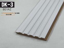 DK-3 Mdf Lambri Duvar Paneli 13.3cmx278cm-BEYAZ - DEKORCUM