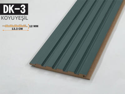 DK-3 Mdf Lambri Duvar Paneli 13.3cmx278cm-KOYU YEŞİL - 1