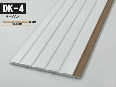 DK-4 Mdf Lambri Duvar Paneli 17.3cmx278cm-BEYAZ - 1
