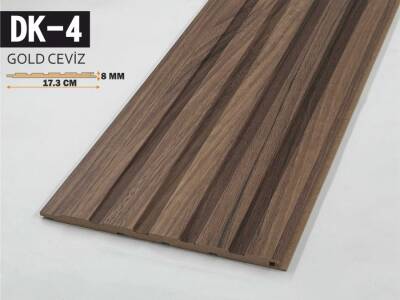 DK-4 Mdf Lambri Duvar Paneli 17.3cmx278cm-GOLD CEVİZ - 1