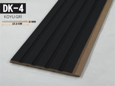 DK-4 Mdf Lambri Duvar Paneli 17.3cmx278cm-KOYU GRİ - 1