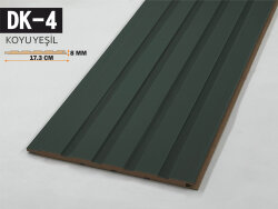 DK-4 Mdf Lambri Duvar Paneli 17.3cmx278cm-KOYU YEŞİL - DEKORCUM
