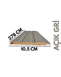 DK-4 Mdf Lambri Duvar Paneli -AÇIK GRİ - 2