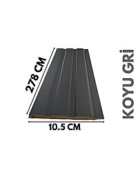 DK-4 Mdf Lambri Duvar Paneli -KOYU GRİ - 4