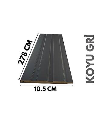 DK-4 Mdf Lambri Duvar Paneli -KOYU GRİ - 4