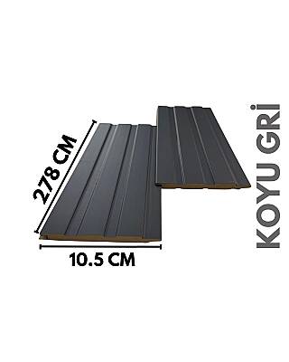 DK-4 Mdf Lambri Duvar Paneli -KOYU GRİ - 3