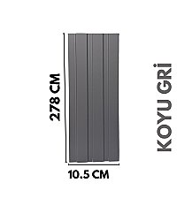 DK-4 Mdf Lambri Duvar Paneli -KOYU GRİ - DEKORCUM