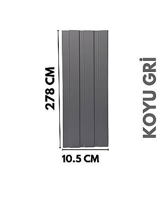 DK-4 Mdf Lambri Duvar Paneli -KOYU GRİ - 1