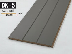 DK-5 Mdf Lambri Duvar Paneli 17.3cmx278cm-AÇIK GRİ - DEKORCUM