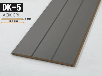 DK-5 Mdf Lambri Duvar Paneli 17.3cmx278cm-AÇIK GRİ - 1
