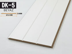 DK-5 Mdf Lambri Duvar Paneli 17.3cmx278cm-BEYAZ - DEKORCUM