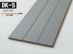 DK-5 Mdf Lambri Duvar Paneli 17.3cmx278cm-BUZ GRİ - DEKORCUM