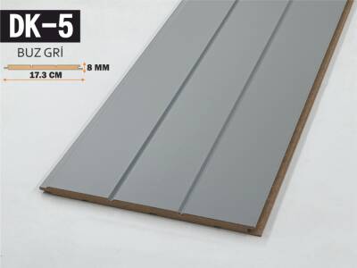 DK-5 Mdf Lambri Duvar Paneli 17.3cmx278cm-BUZ GRİ - 1