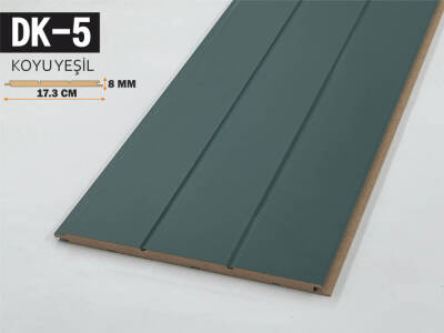 DK-5 Mdf Lambri Duvar Paneli 17.3cmx278cm-KOYU YEŞİL - 1