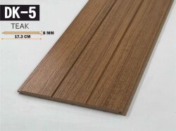 DK-5 Mdf Lambri Duvar Paneli 17.3cmx278cm-TEAK - DEKORCUM