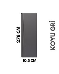 DK-5 Mdf Lambri Duvar Paneli - KOYU GRİ - DEKORCUM
