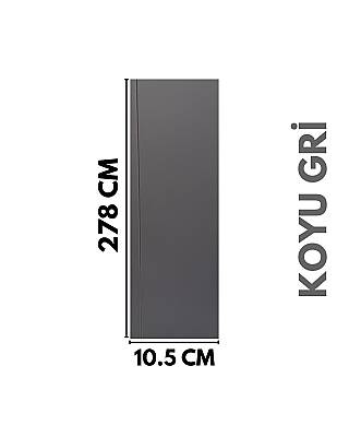 DK-5 Mdf Lambri Duvar Paneli - KOYU GRİ - 1
