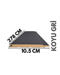 DK-5 Mdf Lambri Duvar Paneli - KOYU GRİ - 2