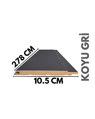 DK-5 Mdf Lambri Duvar Paneli - KOYU GRİ - 2