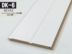 DK-6 Mdf Lambri Duvar Paneli 17.3cmx278cm-BEYAZ - DEKORCUM