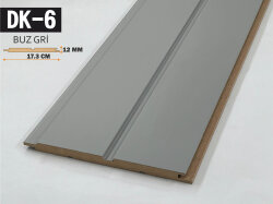 DK-6 Mdf Lambri Duvar Paneli 17.3cmx278cm-BUZ GRİ - DEKORCUM
