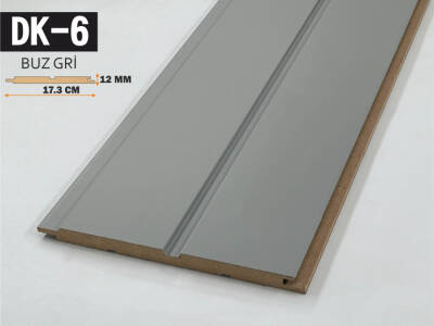 DK-6 Mdf Lambri Duvar Paneli 17.3cmx278cm-BUZ GRİ - 1