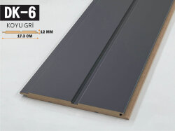 DK-6 Mdf Lambri Duvar Paneli 17.3cmx278cm-KOYU GRİ - DEKORCUM