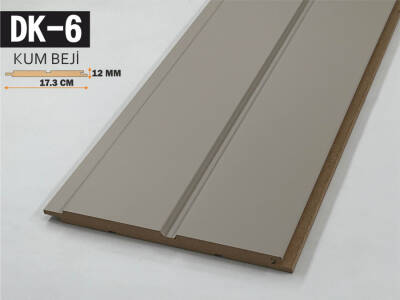 DK-6 Mdf Lambri Duvar Paneli 17.3cmx278cm-KUM BEJİ - 1