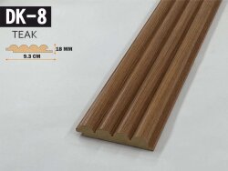 DK-8 Mdf Lambri Duvar Paneli 9.3cmx278cm-TEAK - DEKORCUM