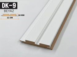 DK-9 Mdf Lambri Duvar Paneli 11cmx278cm-BEYAZ - DEKORCUM