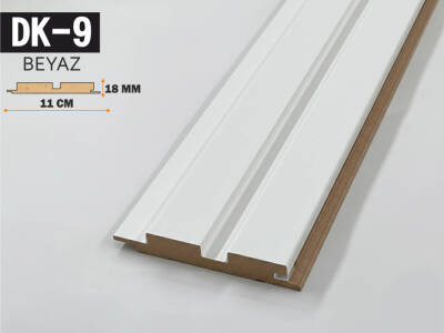 DK-9 Mdf Lambri Duvar Paneli 11cmx278cm-BEYAZ - 1