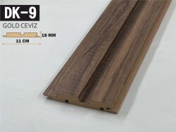 DK-9 Mdf Lambri Duvar Paneli 11cmx278cm-GOLD CEVİZ - DEKORCUM