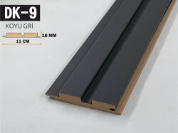 DK-9 Mdf Lambri Duvar Paneli 11cmx278cm-KOYU GRİ - DEKORCUM
