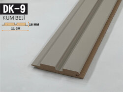 DK-9 Mdf Lambri Duvar Paneli 11cmx278cm-KUM BEJİ - DEKORCUM
