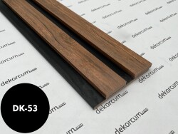 Eko 4cm/8mm Çift Çıtalı Ahşap Duvar Lambiri Antik Meşe Siyah - DEKORCUM