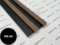 Eko 2.7cm/8mm Çift Çıtalı Ahşap Duvar Lambiri Gold Ceviz Siyah - DEKORCUM