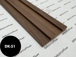 Eko 2.7cm/8mm Çift Çıtalı Ahşap Duvar Lambiri Gold Ceviz - DEKORCUM