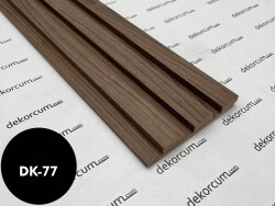 Eko 2.7cm/8mm Üç Çıtalı Ahşap Duvar Lambiri Gold Ceviz - DEKORCUM